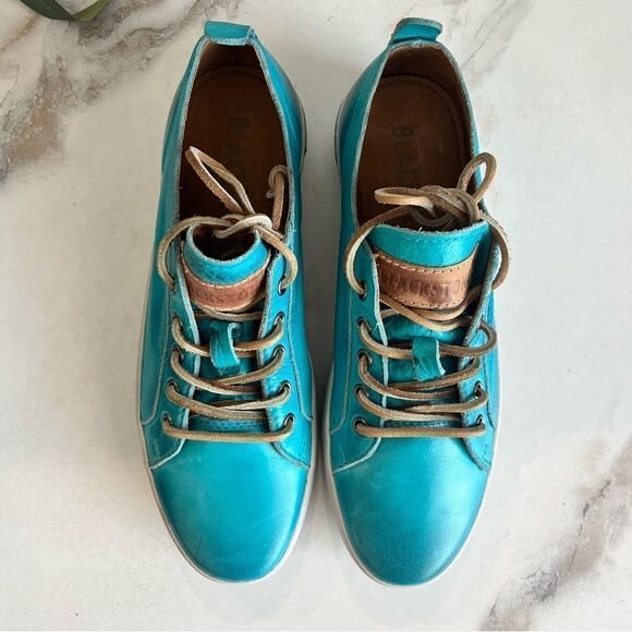 BLACKSTONE JL21 Sneaker in Turquoise Blue Leather Size 7 NEW - Picture 6 of 14